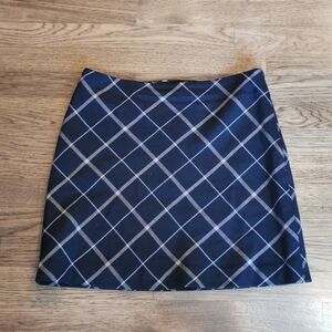 VINTAGE Esprit Miniskirt Brown Plaid Wool-blend 6